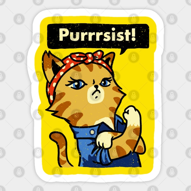 Purrrsist! Sticker by vo_maria